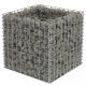 Virágcserepek és kaspók, vidaXL horganyzott acél gabion magaságyás 50 x 50 x 50 cm