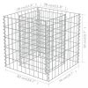 Virágcserepek és kaspók, vidaXL horganyzott acél gabion magaságyás 50 x 50 x 50 cm