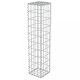 Kerítéspanelek, vidaXL horganyzott acél gabion fal fedéllel 20 x 20 x 100 cm