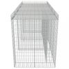 Szeméttároló tartók, vidaXL horganyzott acél gabion fal szemeteskukákhoz 270 x 100 x 130 cm