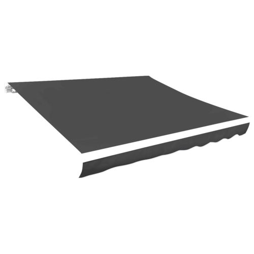 Ablak és ajtó előtetők, vidaXL antracitszürke vászon napellenző tető 450 x 300 cm