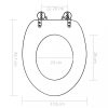 WC és bidé ülőkék, vidaXL delfinmintás MDF WC-ülőke lassan csukódó fedéllel