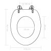 WC és bidé ülőkék, vidaXL vízcseppmintás MDF WC-ülőke lassan csukódó fedéllel