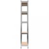 Ipari polcrendszer, vidaXL 2 db ezüstszínű acél és MDF tárolópolc 90 x 30 x 180 cm