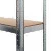 Ipari polcrendszer, vidaXL 2 db ezüstszínű acél és MDF tárolópolc 90 x 30 x 180 cm