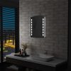 Tükrök, vidaXL LED-es fürdőszobai falitükör 50 x 60 cm