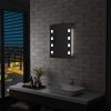 Tükrök, vidaXL LED-es fürdőszobai falitükör 50 x 60 cm