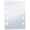 Tükrök, vidaXL LED-es fürdőszobai falitükör 50 x 60 cm