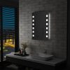 Tükrök, vidaXL LED-es fürdőszobai falitükör 60 x 80 cm