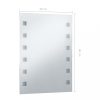 Tükrök, vidaXL LED-es fürdőszobai falitükör 60 x 80 cm