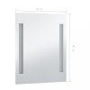 Tükrök, vidaXL LED-es fürdőszobai falitükör 50 x 60 cm