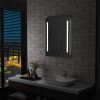 Tükrök, vidaXL LED-es fürdőszobai falitükör 60 x 80 cm