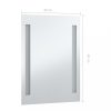 Tükrök, vidaXL LED-es fürdőszobai falitükör 60 x 80 cm