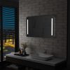 Tükrök, vidaXL LED-es fürdőszobai falitükör 100 x 60 cm
