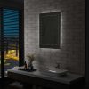 Tükrök, vidaXL LED-es fürdőszobai falitükör 60 x 80 cm