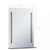 Tükrök, vidaXL LED-es fürdőszobai falitükör polccal 50 x 70 cm