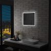Tükrök, vidaXL LED-es fürdőszobai falitükör 60 x 50 cm