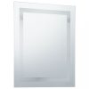 Tükrök, vidaXL LED-es fürdőszobai tükör érintésérzékelővel 50 x 60 cm