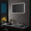 Tükrök, vidaXL LED-es fürdőszobai falitükör érintésérzékelővel 100 x 60 cm