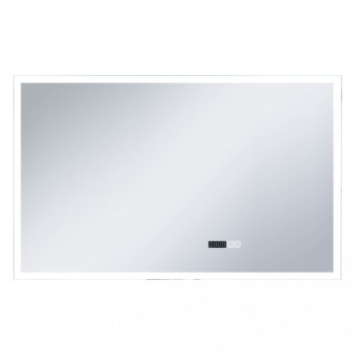 Tükrök, vidaXL LED-es tükör érintésérzékelővel és időkijelzővel 100 x 60 cm