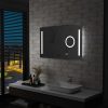 Tükrök, vidaXL LED-es fürdőszobai falitükör érintésérzékelővel 100 x 60 cm