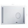 Tükrök, vidaXL LED-es fürdőszobai falitükör érintésérzékelővel 100 x 60 cm