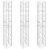 Kerítéspanelek, vidaXL 3 darab horganyzott acél gabion kosár 25 x 25 x 197 cm