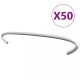 Kerítés és kapu tartozékok, vidaXL 50 db horganyzott acél gabionhorog 15 cm