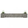 Virágcserepek és kaspók, vidaXL H alakú acéldrót virágtartó gabion 260 x 40 x 40 cm