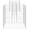 Virágcserepek és kaspók, vidaXL H alakú acéldrót virágtartó gabion 260 x 40 x 40 cm