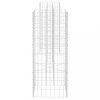 Virágcserepek és kaspók, vidaXL H alakú acéldrót virágtartó gabion 260 x 40 x 100 cm