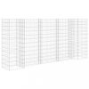 Virágcserepek és kaspók, vidaXL H alakú acéldrót virágtartó gabion 260 x 40 x 120 cm