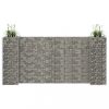 Virágcserepek és kaspók, vidaXL H alakú acéldrót virágtartó gabion 260 x 40 x 120 cm