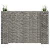 Virágcserepek és kaspók, vidaXL H alakú acéldrót virágtartó gabion 260 x 40 x 180 cm