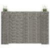 Virágcserepek és kaspók, vidaXL H alakú acéldrót virágtartó gabion 260 x 40 x 200 cm