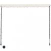 Ablak és ajtó előtetők, vidaXL feltekerhető krémszínű napellenző LED-del 250 x 150 cm