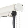 Ablak és ajtó előtetők, vidaXL feltekerhető krémszínű napellenző LED-del 400 x 150 cm