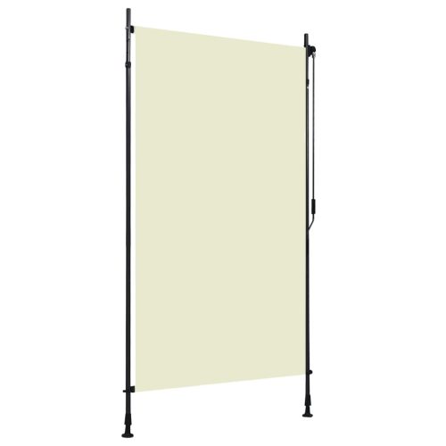 Ablak és ajtó előtetők, vidaXL krémszínű kültéri roló 120 x 270 cm