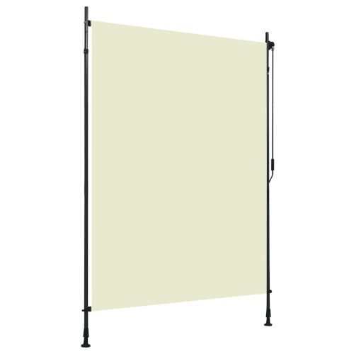 Ablak és ajtó előtetők, vidaXL krémszínű kültéri roló 150 x 270 cm