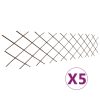 Kerítéspanelek, vidaXL 5 darab rácsos fűzfa kerítés 180 x 60 cm