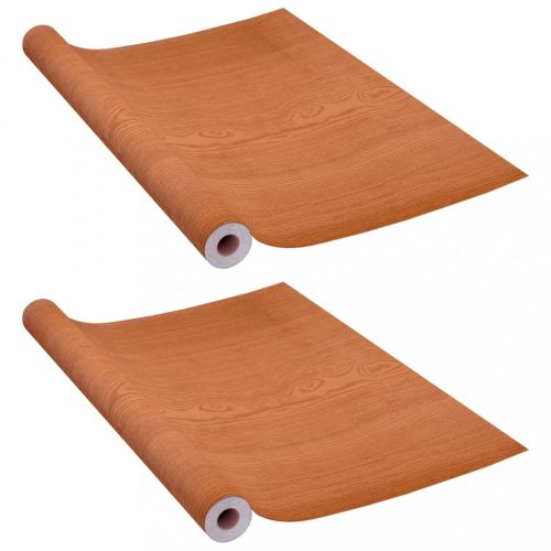 Ablakfóliák, vidaXL 2 db világos tölgyszínű öntapadó PVC ajtófólia 210 x 90 cm
