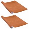 Ablakfóliák, vidaXL világos tölgyszínű öntapadó PVC bútorfólia 500 x 90 cm
