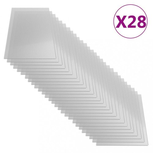 Melegházak, vidaXL 28 darab polikarbonát lemez 4 mm 121 x 60 cm