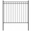 Kerítéspanelek, vidaXL fekete acélkerítés 1,81 x 0,8 m
