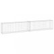 Kerítéspanelek, vidaXL horganyzott acél gabion fal fedéllel 300 x 30 x 50 cm