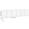 Kerítéspanelek, vidaXL horganyzott acél gabion fal fedéllel 300 x 30 x 100 cm