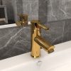 Csapok, vidaXL aranyszínű fürdőszobai mosdócsaptelep 130 x 176 mm