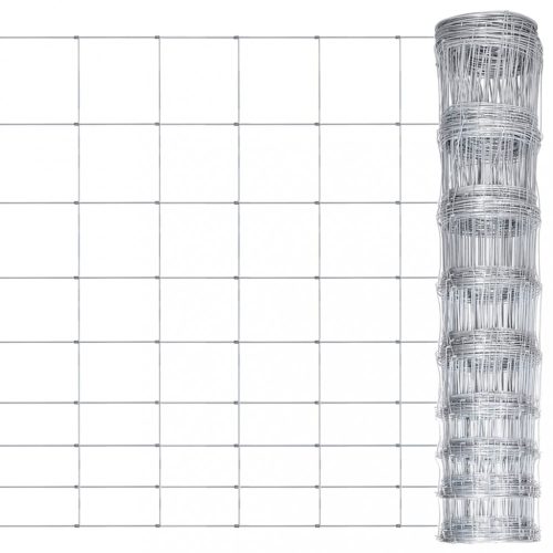 Kerítéspanelek, vidaXL ezüstszínű horganyzott acél kerti kerítés 50 x 1,2 m