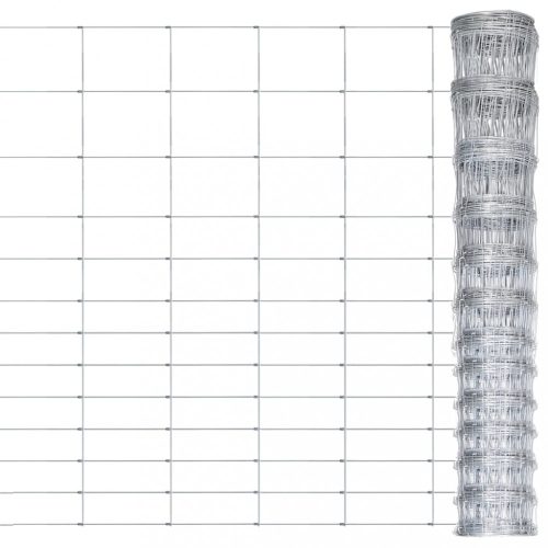 Kerítéspanelek, vidaXL ezüstszínű horganyzott acél kerti kerítés 50 x 1,6 m