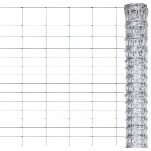 Kerítéspanelek, vidaXL ezüstszínű horganyzott acél kerti kerítés 50 x 1,6 m